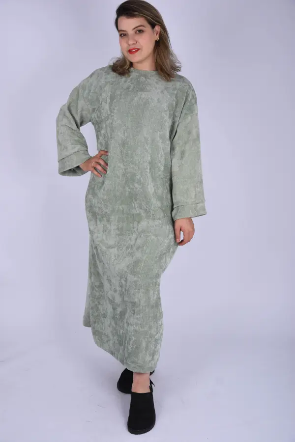 Robe Longue femme en tissu Gatifa -Vert-Ref-RB2014
